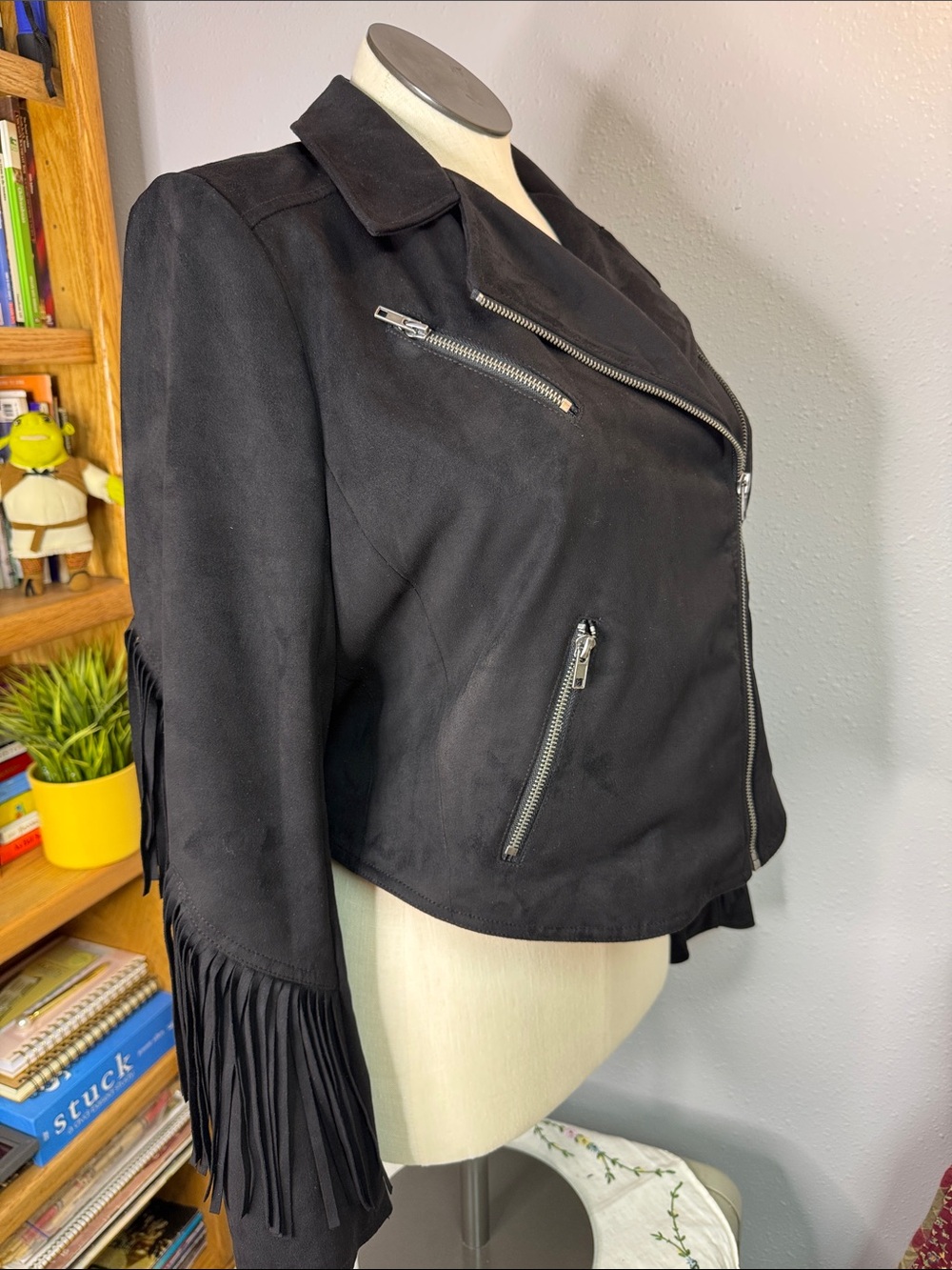 Torrid Faux Suede Fringe Moto Jacket - Women - Picture 11 of 15
